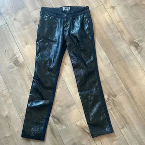 Tripp NYC 2-Tone Skinny Black Pants Twill Sz 25 / 1